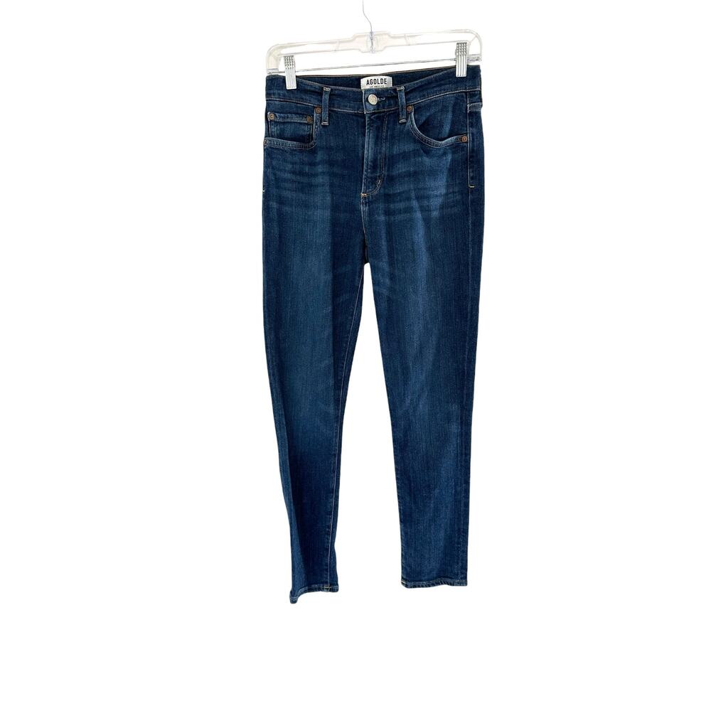 AGOLDE Reverb Basic Dark Wash Sophie High Waisted Cropped Skinny‎ Jeans Size 27